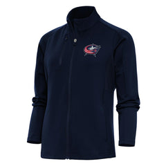 NHL Columbus Blue Jackets Antigua Women's Team Logo Generation Full-Zip Jacket - Navy