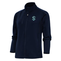 NHL Seattle Kraken Antigua Women's Team Logo Generation Full-Zip Jacket - Navy