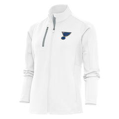 NHL St. Louis Blues Antigua Women's Team Logo Generation Full-Zip Jacket - White