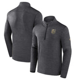 NHL Vegas Golden Knights Fanatics Authentic Pro Quarter-Zip Pullover Top - Heather Charcoal