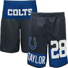 Jonathan Taylor Indianapolis Colts Youth Player Name & Number Shorts Navy