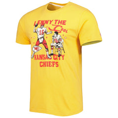 Len Dawson Kansas City Chiefs Homage Unisex Caricature Retired Player Tri-Blend T-Shirt Gold