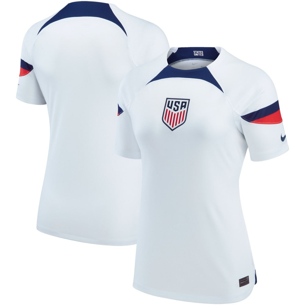 USMNT Women's 2022/23 Home Breathe Stadium Replica Blank Jersey White shop