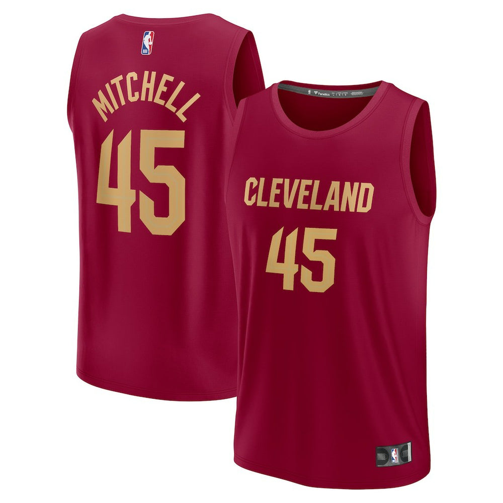 NBA Donovan Mitchell Cleveland Cavaliers Fast Break Replica Jersey sale - Icon Editi- Wine