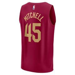 NBA Donovan Mitchell Cleveland Cavaliers Fast Break Replica Jersey sale - Icon Editi- Wine