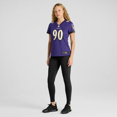 NFL David Ojabo Baltimore Ravens Women's Game Player Jersey - Purple