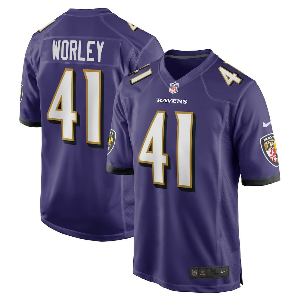 NFL Daryl Worley Baltimore Ravens Game Player Jersey - Purple