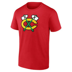 NHL Chicago Blackhawks Shoulder Patch Logo T-Shirt - Red