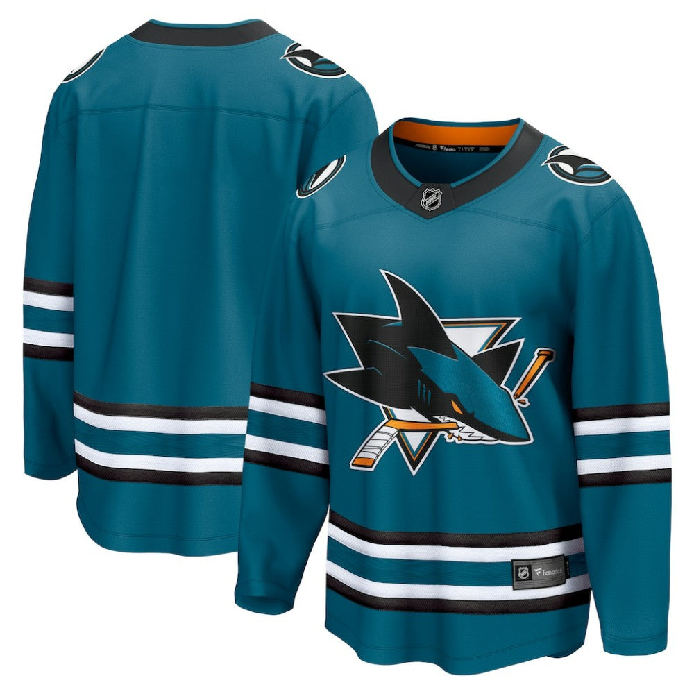 NHL San Jose Sharks Fanatics Home Breakaway Jersey - Teal
