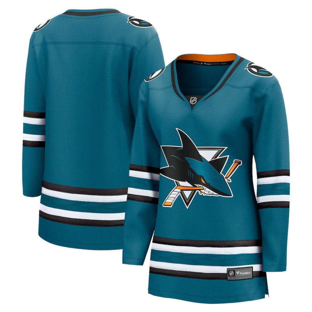 NHL San Jose Sharks Fanatics Women's Home Breakaway Jersey - Teal