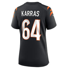 Ted Karras Cincinnati Bengals Women's Game Player Jersey Black