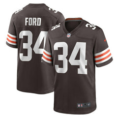 NFL Jerome Ford Cleveland Browns Game Player Jersey - Brown