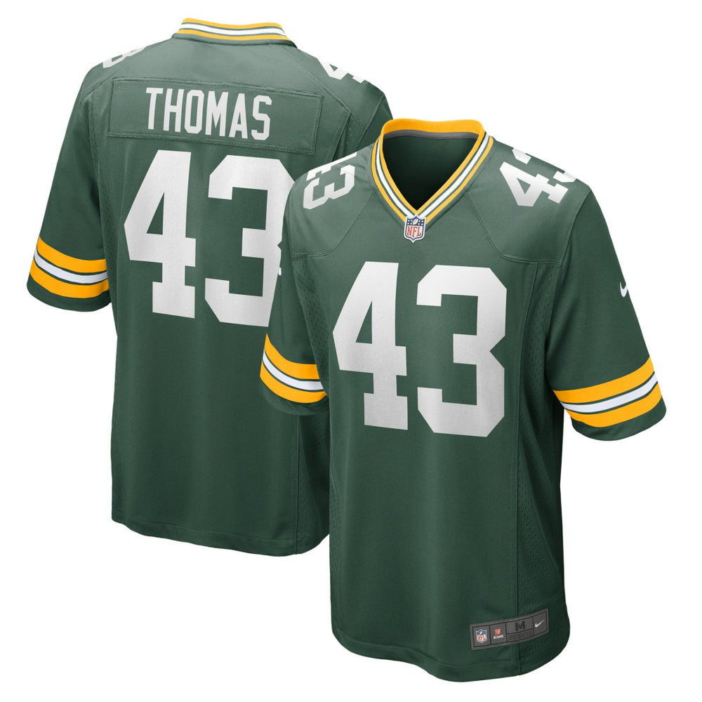 NFL Kiondre Thomas Green Bay Packers Game Player Jersey - Green