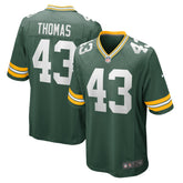 NFL Kiondre Thomas Green Bay Packers Game Player Jersey - Green