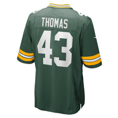 NFL Kiondre Thomas Green Bay Packers Game Player Jersey - Green