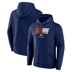 Denver Broncos Let's Ride Pullover Hoodie Navy