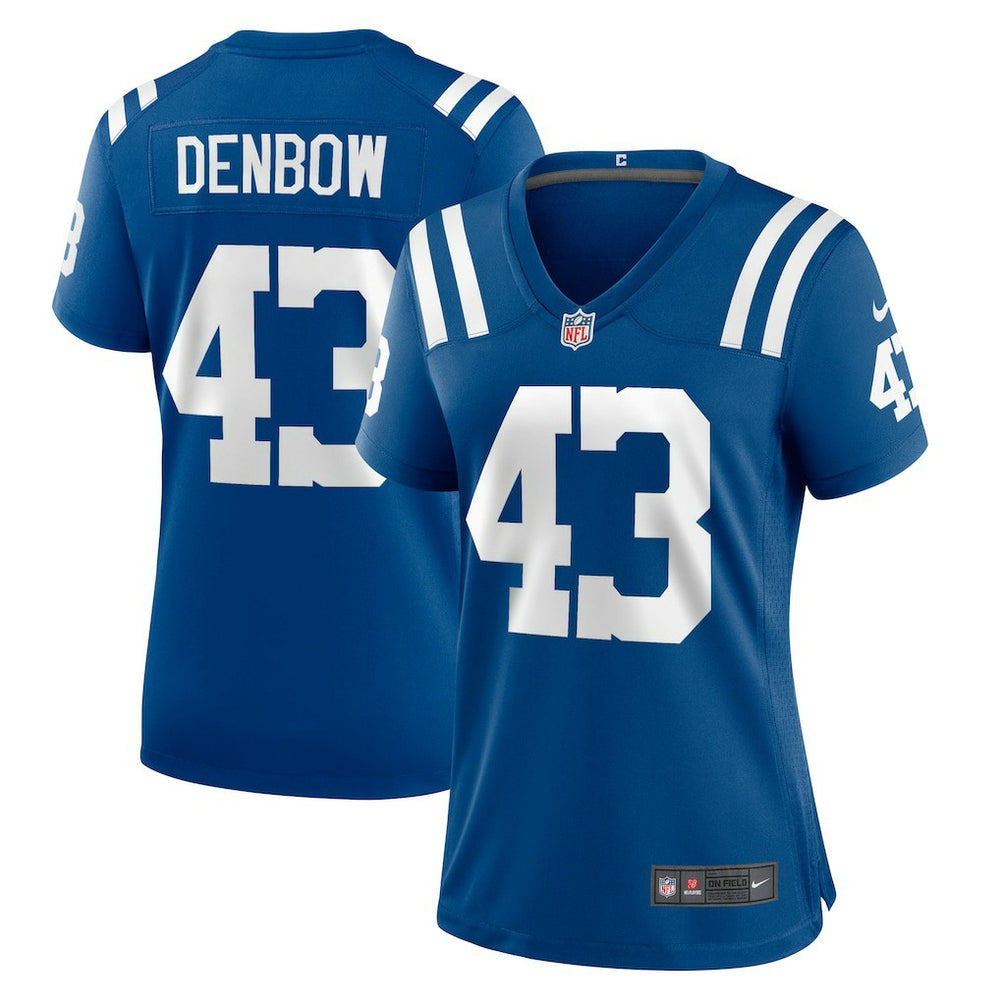 NFL Trevor Denbow Indianapolis Colts Women's Game Player Jersey - Royal