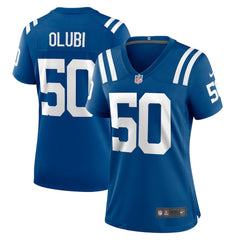 NFL Segun Olubi Indianapolis Colts Women's Game Player Jersey - Royal