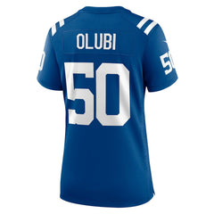 NFL Segun Olubi Indianapolis Colts Women's Game Player Jersey - Royal