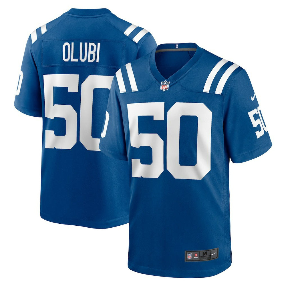 NFL Segun Olubi Indianapolis Colts Game Player Jersey - Royal