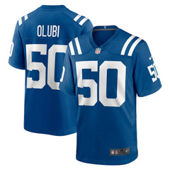NFL Segun Olubi Indianapolis Colts Game Player Jersey - Royal