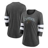 NHL Washington Capitals Fanatics Women's Special Edition 2.0 Barn Burner 3/4 Sleeve T-Shirt - Heather Charcoal
