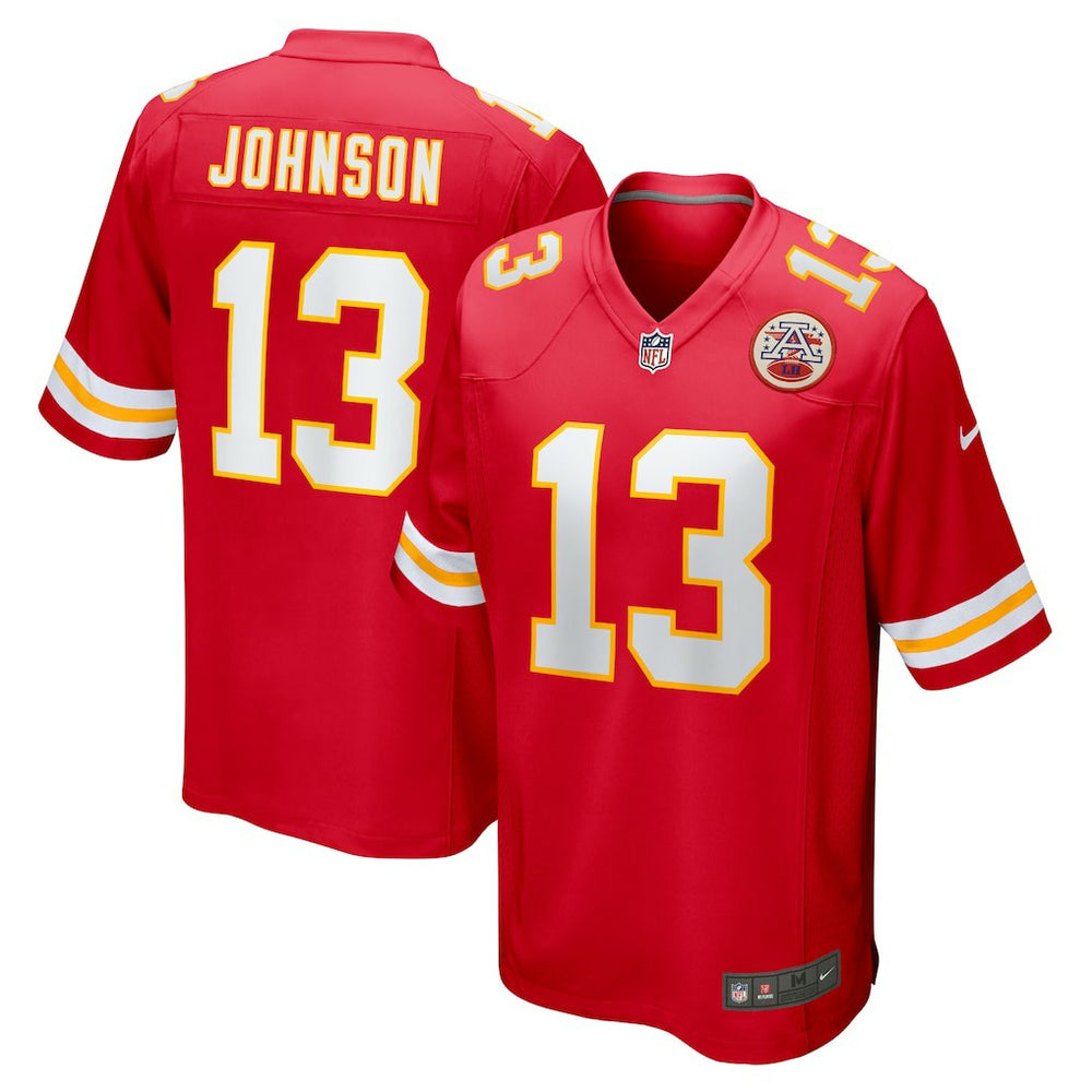 NFL Nazeeh Johnson Kansas City Chiefs Game Player Jersey - Red