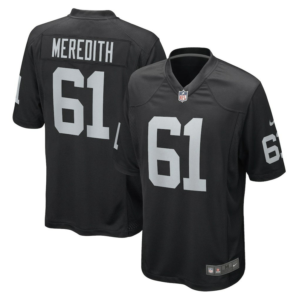NFL Jordan Meredith Las Vegas Raiders Game Player Jersey - Black