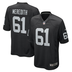 NFL Jordan Meredith Las Vegas Raiders Game Player Jersey - Black