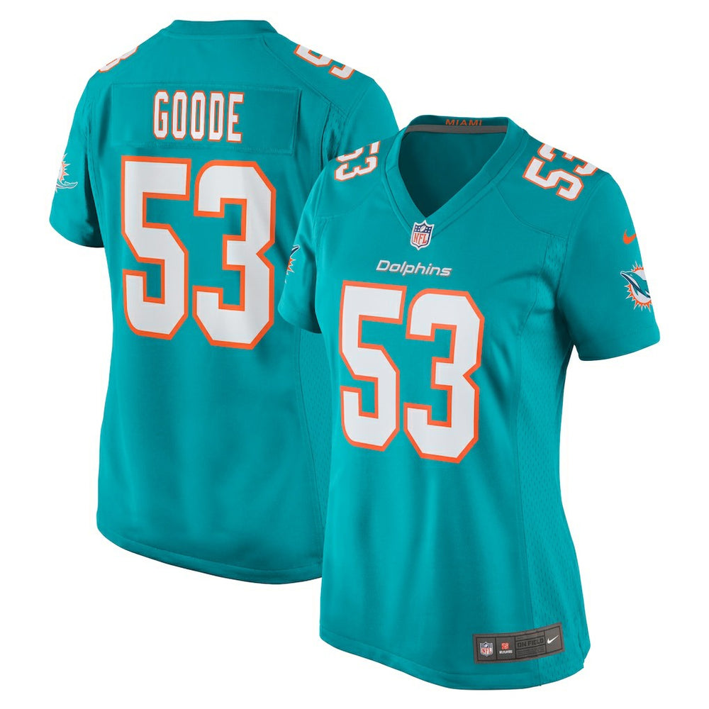 NFL Cameron Goode Miami Dolphins Women's Game Player Jersey - Aqua