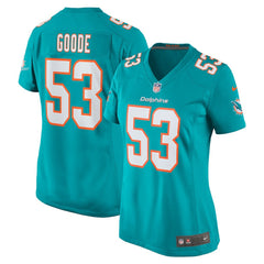 NFL Cameron Goode Miami Dolphins Women's Game Player Jersey - Aqua