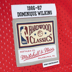 NBA Dominique Wilkins Atlanta Hawks Hardwood Classics 1986/87 Split Swingman Jersey - Yellow/Red