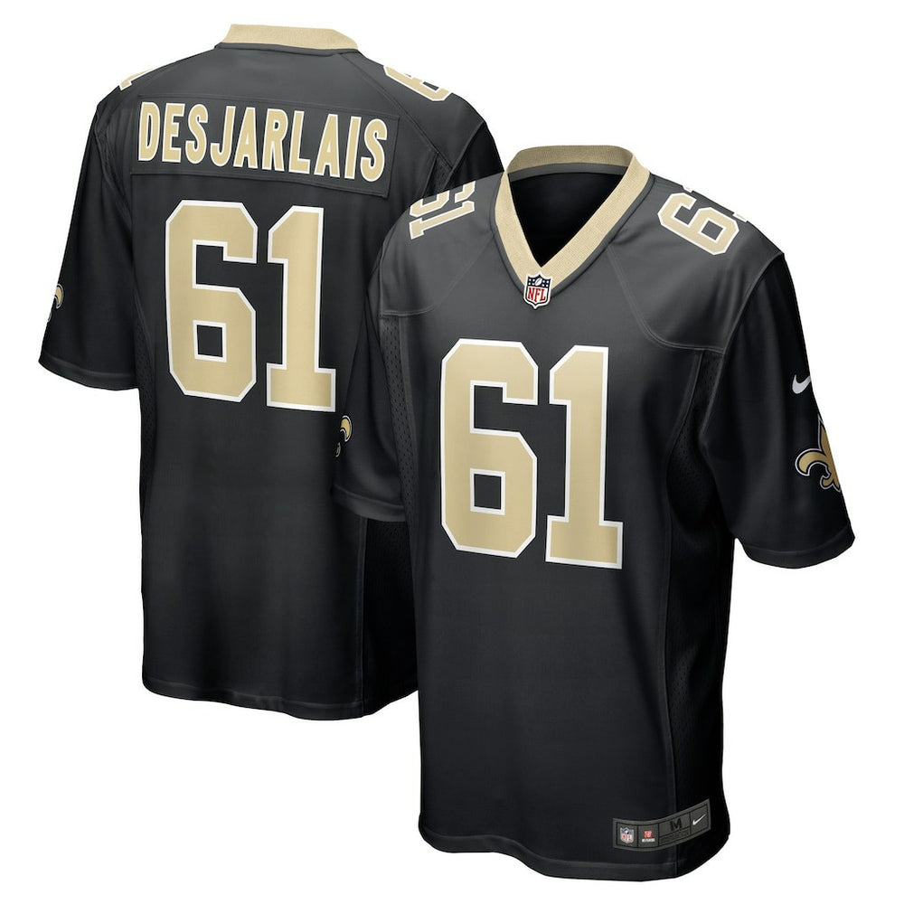 NFL Drew Desjarlais New Orleans Saints Game Player Jersey - Black