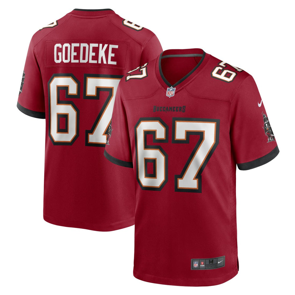 NFL Luke Goedeke Tampa Bay Buccaneers Game Player Jersey - Red