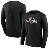 Baltimore Ravens Primary Team Logo Long Sleeve T-Shirt Black