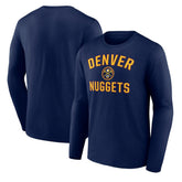 Denver Nuggets Victory Arch Team Long Sleeve T-Shirt Navy