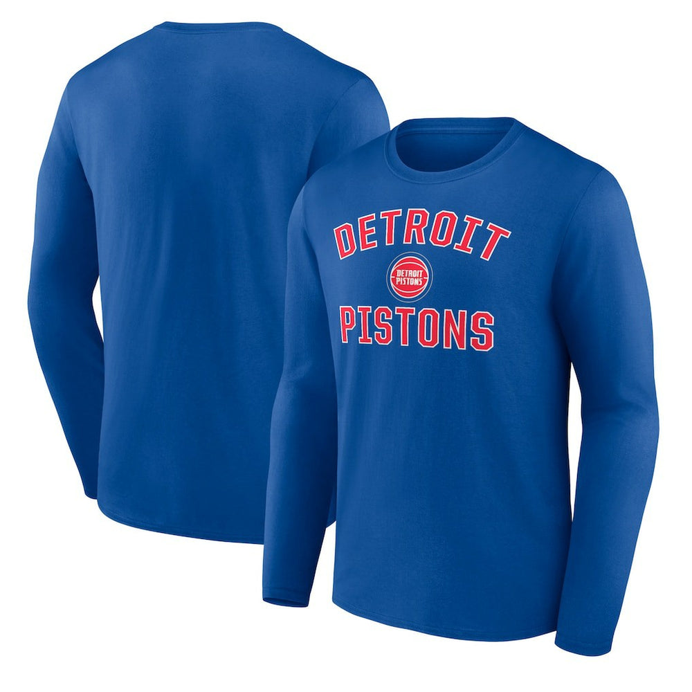 Detroit Pistons Victory Arch Team Long Sleeve T-Shirt Royal