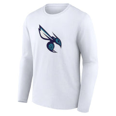 Charlotte Hornets Alternate Logo Long Sleeve T-Shirt White