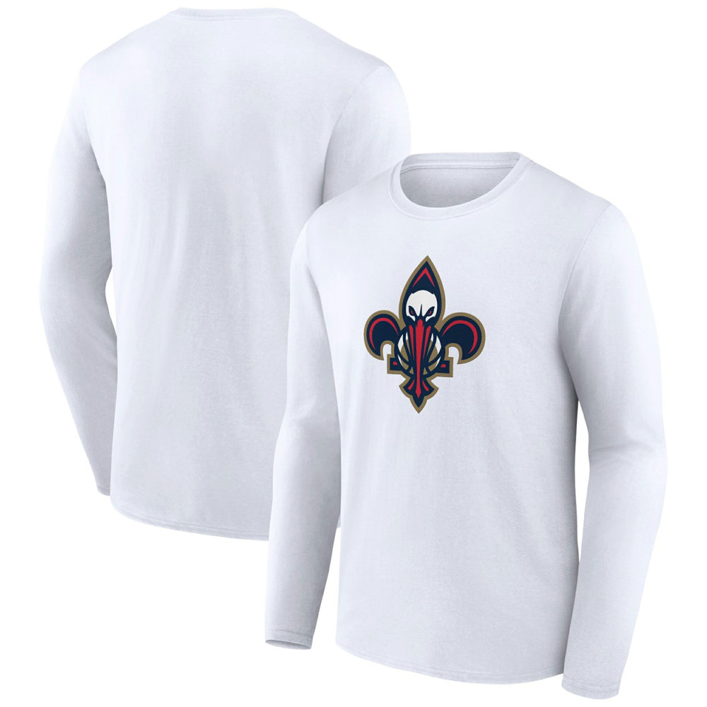New Orleans Pelicans Alternate Logo Long Sleeve T-Shirt White