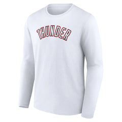 Oklahoma City Thunder Alternate Logo Long Sleeve T-Shirt White
