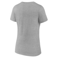 Miami Heat Women's Alternate Logo V-Neck T-Shirt Heather Gray