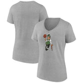 Boston Celtics Women's Alternate Logo V-Neck T-Shirt Gray
