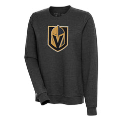 NHL Vegas Golden Knights Antigua Women's Action Crewneck Chenille Pullover Sweatshirt - Heather Black