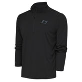 Tampa Bay Buccaneers Antigua Tonal Logo Tribute Quarter-Zip Pullover Top Charcoal