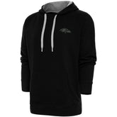 Baltimore Ravens Antigua Tonal Logo Victory Pullover Hoodie Black