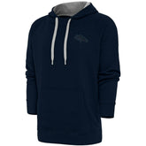 Denver Broncos Antigua Tonal Logo Victory Pullover Hoodie Navy