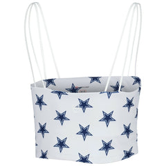 Dallas Cowboys Women's Countess Allover Print Sleeveless Cami Tank Top White