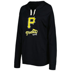 Pittsburgh Pirates Touch Women's Pre-Game Raglan Pullover Hoodie - Black Hoodies