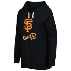 San Francisco Giants Touch Women's Pre-Game Raglan Pullover Hoodie - Black Hoodies