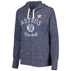 Houston Astros Touch Women's Training Camp Tri-Blend Lightweight Full-Zip Hoodie - Heather Navy Hoodies